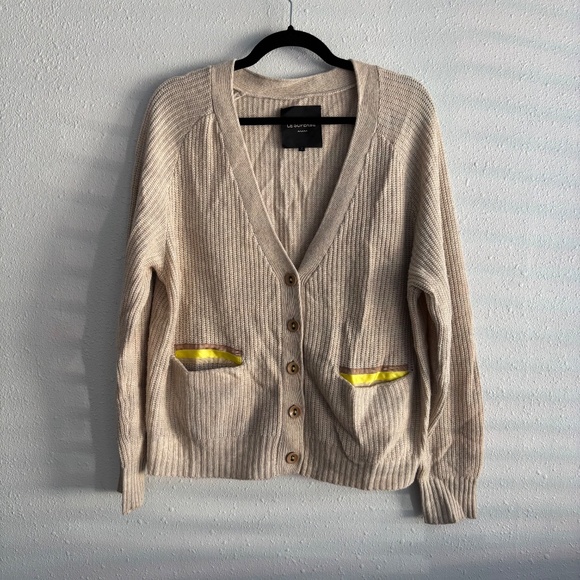 Le Superbe Sand/Beige Beach To Bar Cardigan Sweater - Picture 3 of 7
